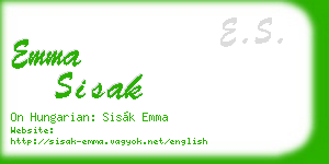 emma sisak business card