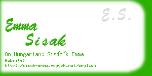 emma sisak business card